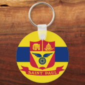 Flag St. Paul, Minnesota Schlüsselanhänger (Vorderseite)