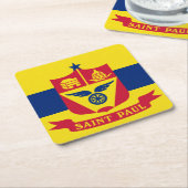 Flag St Paul, Minnesota Square Paper Untersetzer (angewinkelt)