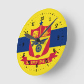 Flag St Paul, Minnesota Square Wall Clock Runde Wanduhr (Winkel)