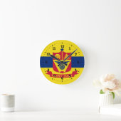 Flag St Paul, Minnesota Square Wall Clock Runde Wanduhr (Zuhause)