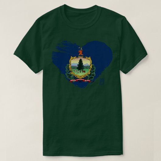 Flag Staat I Liebe Vermont Vermont T-Shirt (Design vorne)