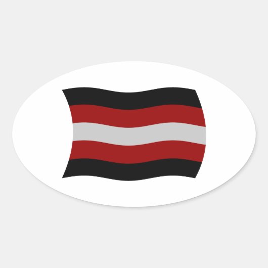 Flag-Sticker Ovaler Aufkleber (Vorderseite)