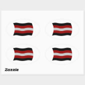 Flag-Sticker Ovaler Aufkleber (Blatt)