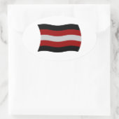 Flag-Sticker Ovaler Aufkleber (Tasche)
