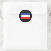 Flag-Sticker Runder Aufkleber (Tasche)