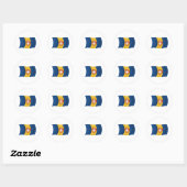 Flag-Sticker Runder Aufkleber (Blatt)