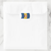 Flag-Sticker Runder Aufkleber (Tasche)