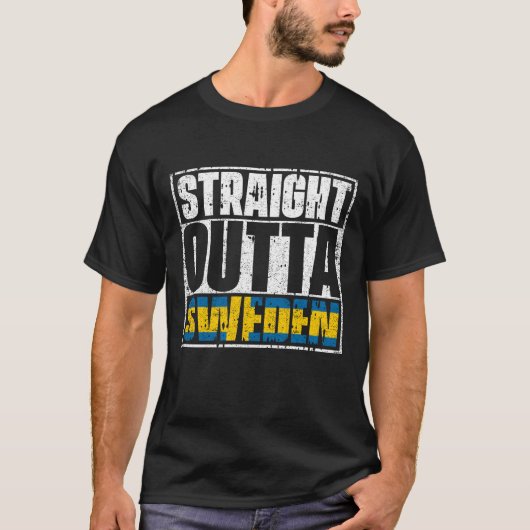 Flag "Straight Outta Sweden" T-Shirt (Vorderseite)
