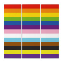 Flag-Streifen mit inklusivem Progress-Pride