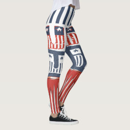 Flag Style "USA" Muster Leggings für 4. Juli