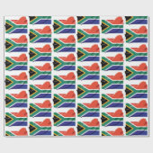 FLAG SÜDAFRIKAS | Mzansi | Südafrika Geschenkpapier (Flach)