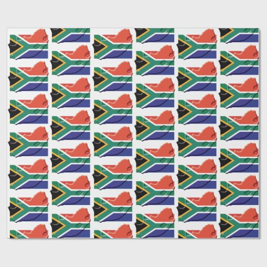 FLAG SÜDAFRIKAS | Mzansi | Südafrika Geschenkpapier (Flach)