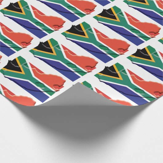 FLAG SÜDAFRIKAS | Mzansi | Südafrika Geschenkpapier (Ecke)