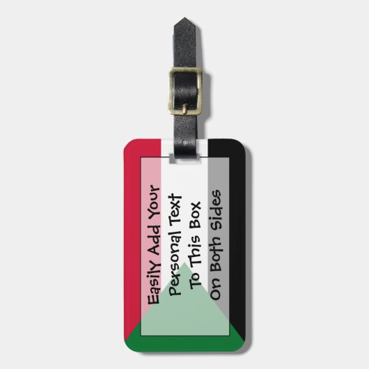 Flag Sudan Personal Easy ID Gepäckanhänger (Vorderseite vertikal)