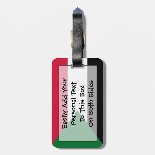Flag Sudan Personal Easy ID Gepäckanhänger (Rückseite vertikal)