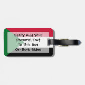 Flag Sudan Personal Easy ID Gepäckanhänger (Rückseite horizontal)