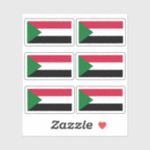 Flag Sudan - Sammelaufkleber Aufkleber (Blatt)