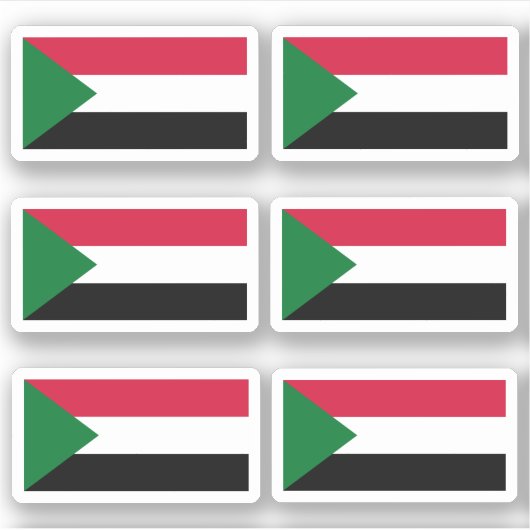 Flag Sudan - Sammelaufkleber Aufkleber (Vorderseite)