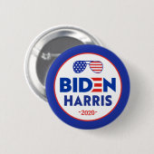 Flag Sunglasses Elect Joe Biden Kamala Harris 2020 Button (Vorne & Hinten)