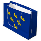 Flag Sussex Large Gift Bag Große Geschenktüte (Vorderseite Schrägansicht)