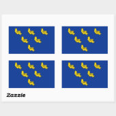 Flag Sussex Rectangle Sticker (Blatt)