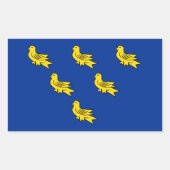 Flag Sussex Rectangle Sticker (Vorderseite)