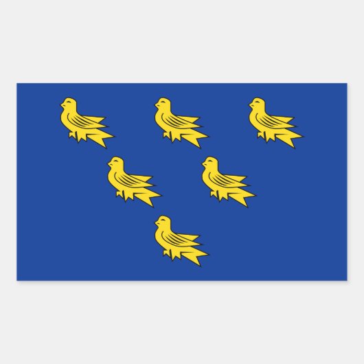 Flag Sussex Rectangle Sticker (Vorderseite)