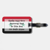 Flag Syrien Easy ID Personal Gepäckanhänger (Rückseite horizontal)