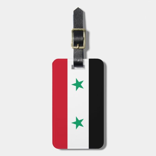 Flag Syrien Easy ID Personal Gepäckanhänger (Vorderseite vertikal)