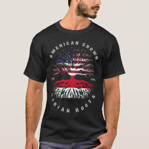 Flag "Syriens Grown Syrian Roots Syria" T-Shirt