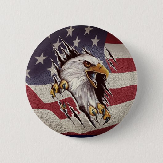 Flag-Taste für den Freedom Bald Eagle American Button (Vorderseite)