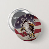 Flag-Taste für den Freedom Bald Eagle American Button (Vorne & Hinten)