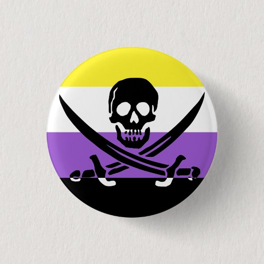 Flag-Taste für den nicht binären Piraten Button (Vorderseite)