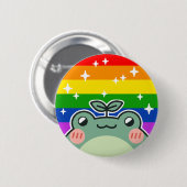 Flag-Taste für LGBT-Fahne mit Regenbogen Button (Vorne & Hinten)