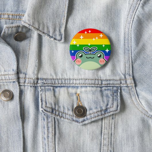 Flag-Taste für LGBT-Fahne mit Regenbogen Button (Beispiel)