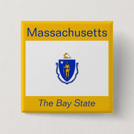 Flag-Taste für Massachusetts Button (Vorderseite)