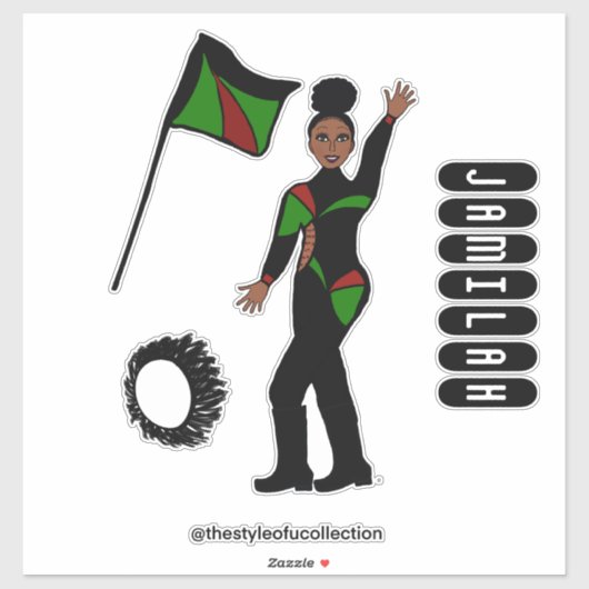 Flag Team GRB Style #1 Aufkleber (Blatt)