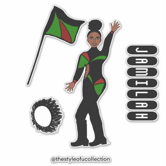 Flag Team GRB Style #1 Aufkleber (Vorderseite)