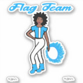 Flag Team Ring Stickers ( Blau 2 ) Aufkleber (Vorderseite)