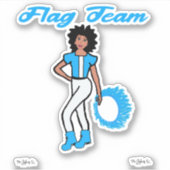 Flag Team Ring Stickers ( blau ) Aufkleber (Vorderseite)