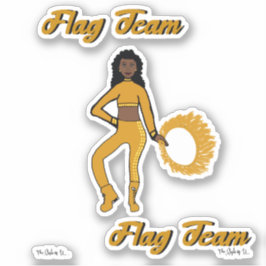 Flag Team Ring Stickers ( Gold ) Aufkleber