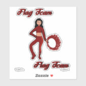 Flag Team Ring Stickers ( Heartbeat A) Aufkleber (Blatt)