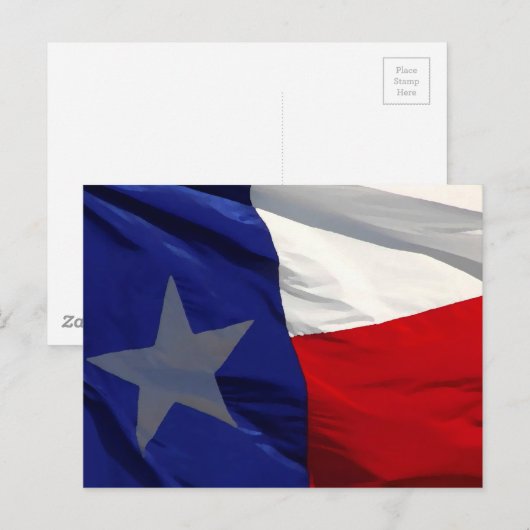 Flag Texas Pop Art Postkarte (Vorne/Hinten)