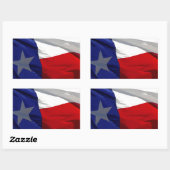 Flag Texas Pop Art Rechteckiger Aufkleber (Blatt)