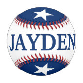 Flag Texas Staat mit benutzerdefinierbarem Namen Baseball (Rückseite)