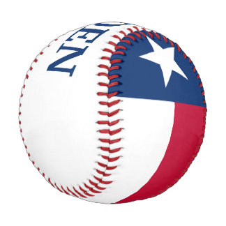 Flag Texas Staat mit benutzerdefinierbarem Namen Baseball