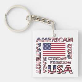 Flag Text US US Flagge Patriot Schlüsselanhänger