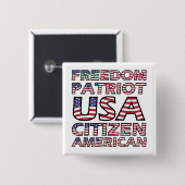 Flag-Text von Freedom Patriot Button (Vorne & Hinten)