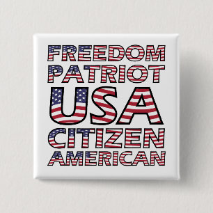 Flag-Text von Freedom Patriot Button