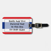 Flag Thailand Easy ID Personal Gepäckanhänger (Vorderseite horizontal)